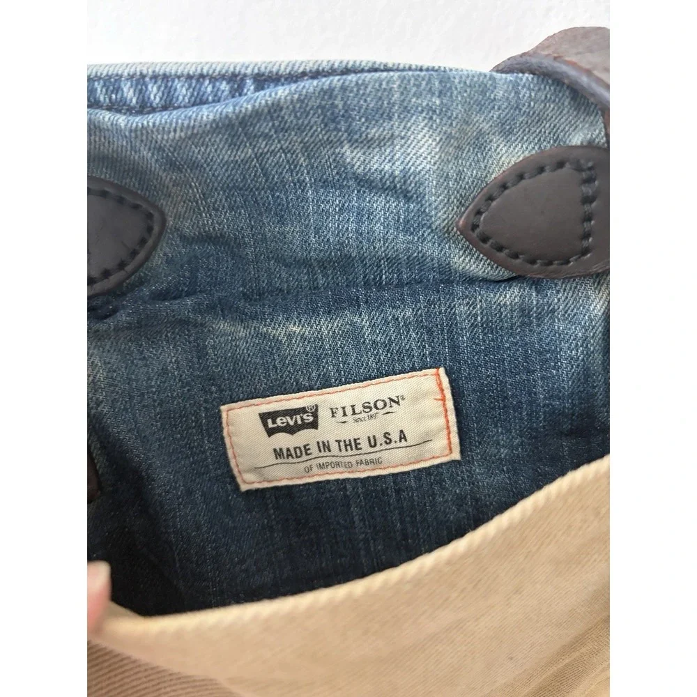 FILSON X Levi's Made in USA Style 79502 Denim Tin Cloth Tote Bag Rare Limited